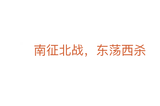 南征北战,东荡西