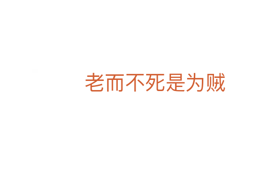 老而不 是为贼