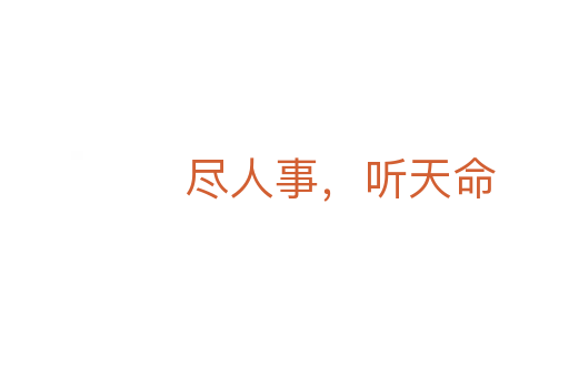 尽人事,听天命