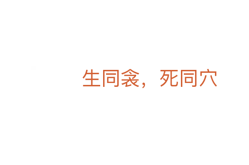 生同衾，   同穴